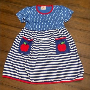 Ruffle Girl size 8 girls apple dress with pockets